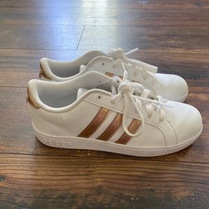 Girls Rose Gold Adidas